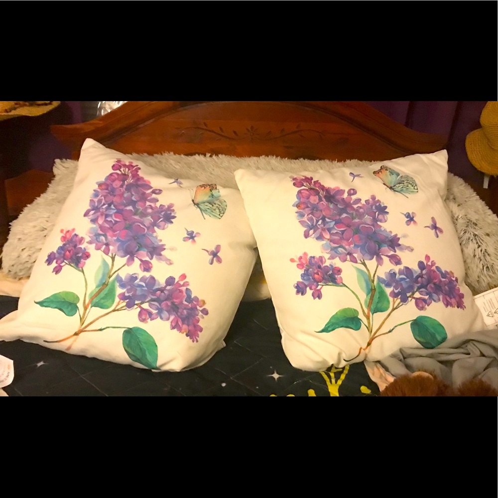2 decorative pillows